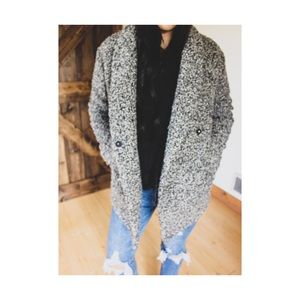 A&F Boucle Women's Wool-blend Overcoat Coat - XS